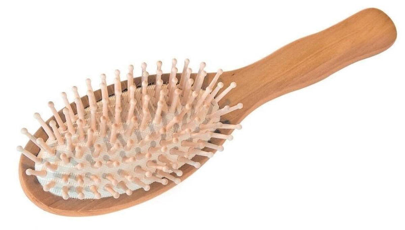 Brosse à cheveux ovale démêlante végétalienne en bois de lotus et caoutchouc – dès 5 ans - Brosse - Croll & Denecke - Nature For Kids - 1