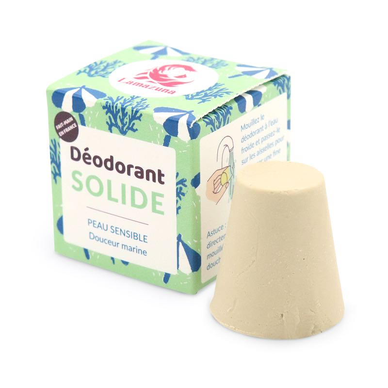 Déodorant solide peau sensible - Marine – dès 12 ans - Soins hydratant - LAMAZUNA - Nature For Kids - 1