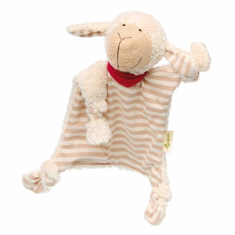 Doudou bébé mouton plat à nœuds 24 cm en coton bio – 100% naturel - dès la naissance - doudou - Sigikid Green - Nature For Kids - 1