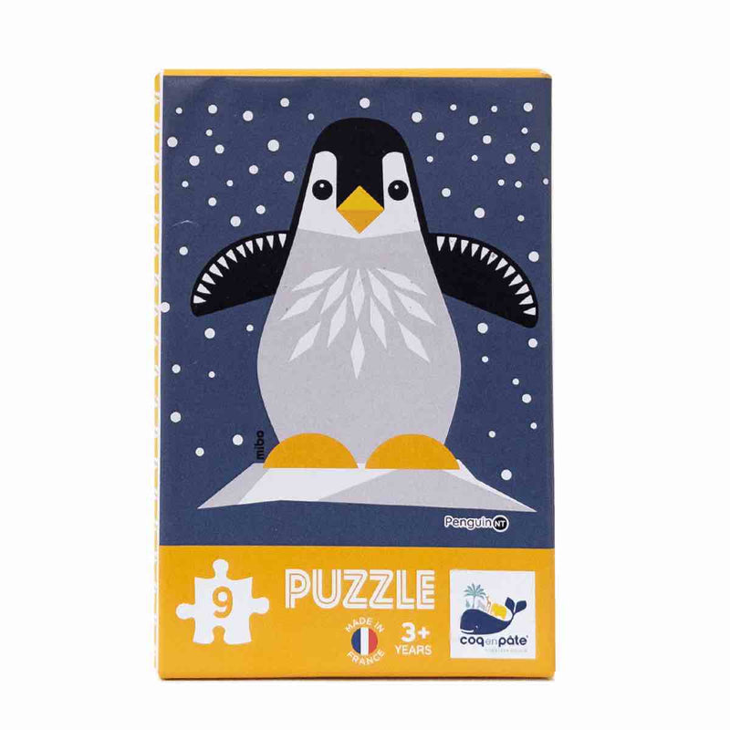 Puzzle Pingouin neige – 9 pièces – dès 3 ans - Jeux sains et écologiques - Coq en Pâte - Nature For Kids - 1