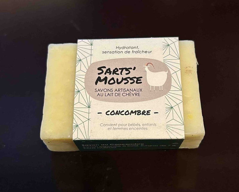 Savon Concombre au lait de chèvre - eczema, psoriasis,… - vrac - dès 3 ans (Copy) - Hygiène - Sarts'Mousse - Nature For Kids - 1