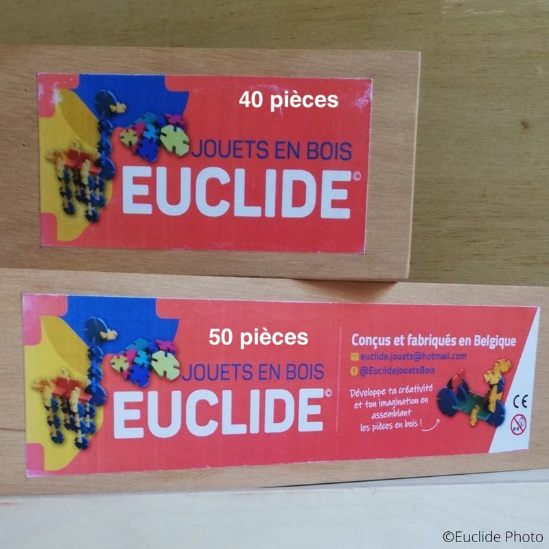 40 Grandes pièces de jouets en bois Euclide dans une boîte en bois - de 36 mois à 10 ans--Jouet en bois-Euclide-Nature For Kids-2