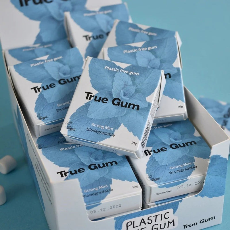 Boîte de Chewing-gum naturel et sans plastique – menthe forte extra fraîche--Friandises-True Gum-Nature For Kids-3