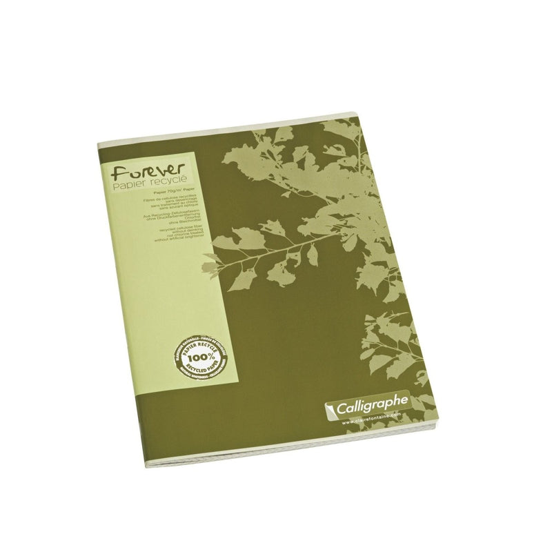 Cahier A4 en papier recyclé – Forever 96p quadrillé - dès 5 ans-Couverture verte-Cahier-clairefontaine-Nature For Kids-2