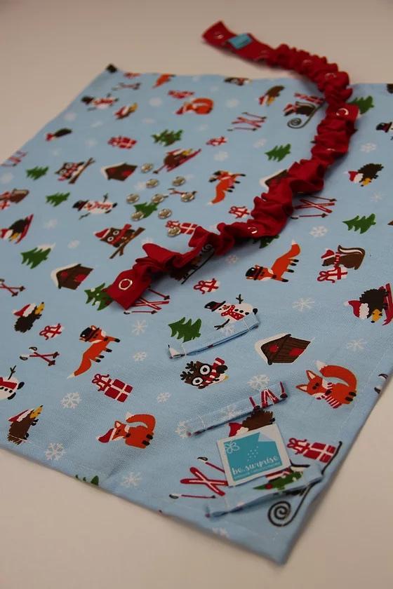 Emballage cadeau réutilisable - "Amis de la forêt enneigée" (Spécial Noël)- M-Default Title-Cadeau-Besurprise-Nature For Kids-7