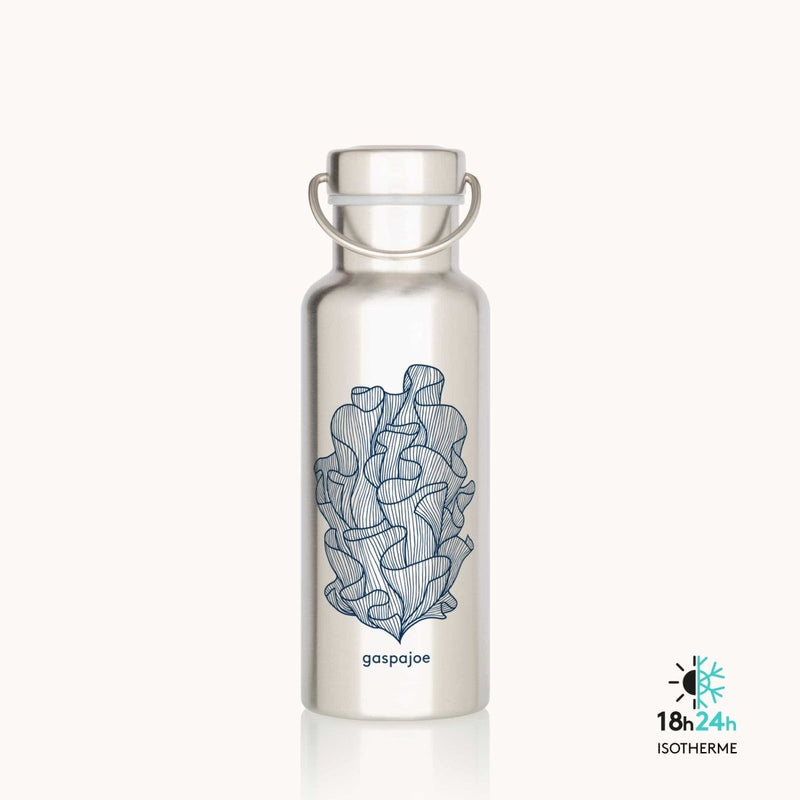 Gourde bouteille inox isotherme - modèle GROOVY 500 ml – pour toutes les soifs par tous les temps – dès 4 ans-Corail bleu-Gourde-GASPAJOE-Nature For Kids-12