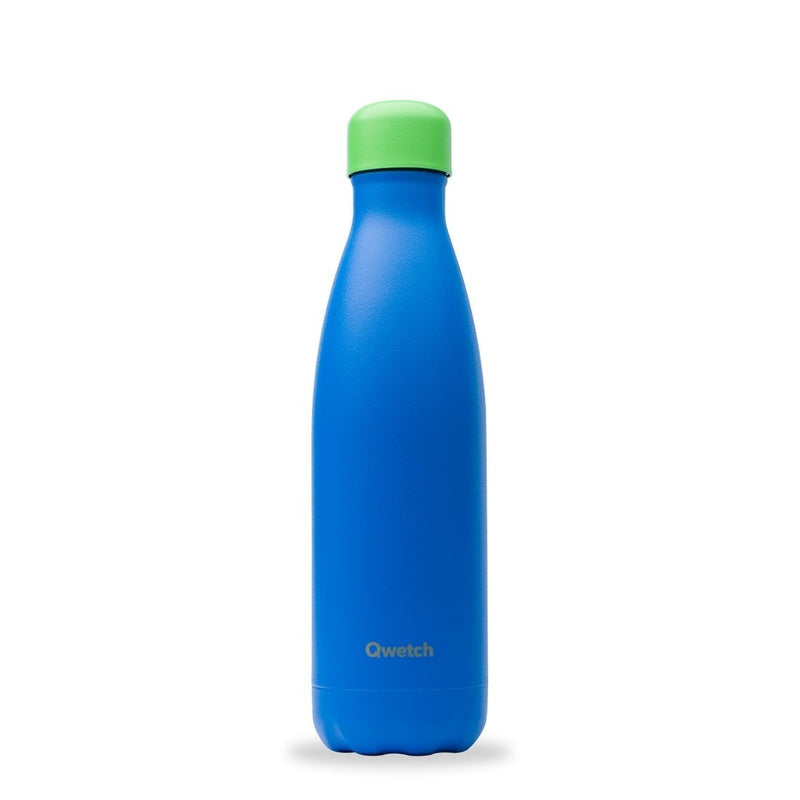 Gourde Bouteille isotherme - Colors bleu bouchon vert - 500 ml--Gourde-Qwetch-Nature For Kids-3