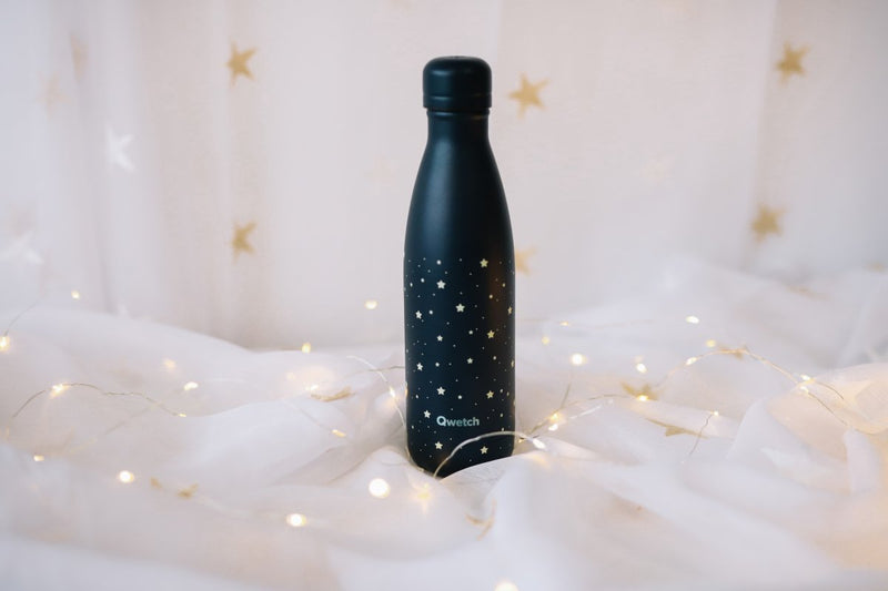 Gourde bouteille isotherme en inox - Constellation Bleu Nuit - 500 ml-Default Title-Gourde-Qwetch-Nature For Kids-1