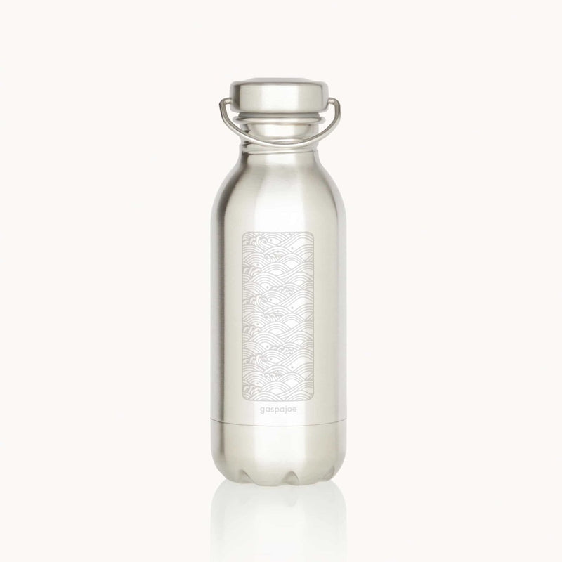 Gourde bouteille tout inox - modèle Daily Mini 330 ml - dès 2 ans-Vagues-Gourde-Gaspajoe-Nature For Kids-11
