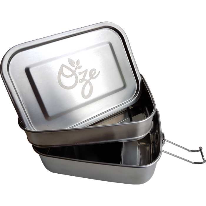 Lunch box inox de qualité, 3 en 1 à compartiment étanche - dès 30 mois--Boîte à lunch-Oze-Nature For Kids-2