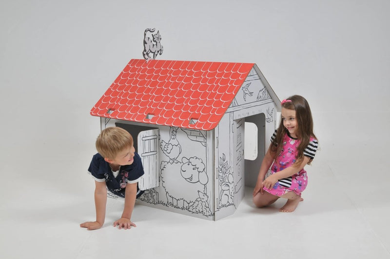 Maison en carton à peindre ou à colorier – Ma Ferme – dès 3 ans--Maison à peindre-AnnaHouse-Nature For Kids-4