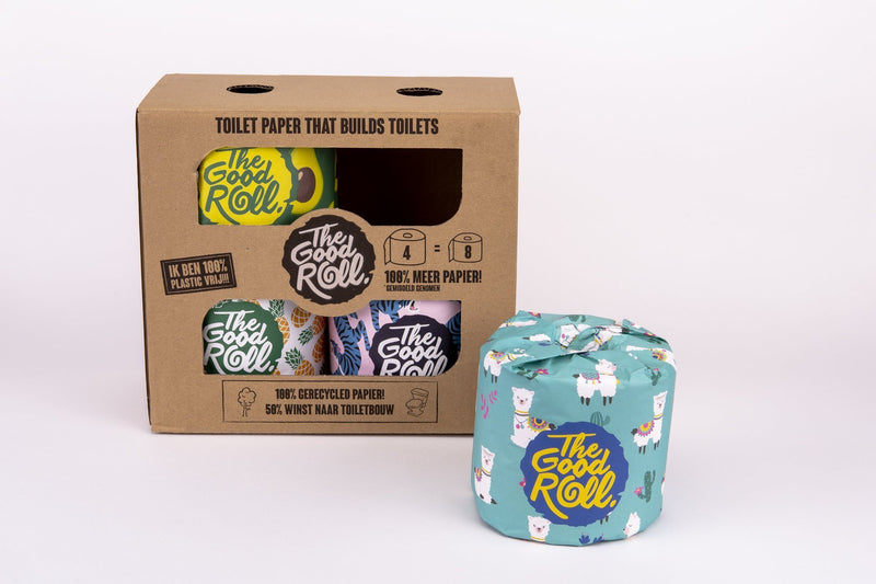 Papier de toilette emballé 2 plis en boîte cadeau de 4 rouleaux - 400 f - à partir de 24 mois-Default Title-coton-The Good Roll-Nature For Kids-1