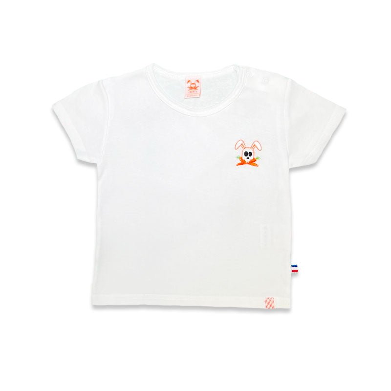 T-shirt Hotot blanc en coton bio-2 ans-vetement-Papate-Nature For Kids-1