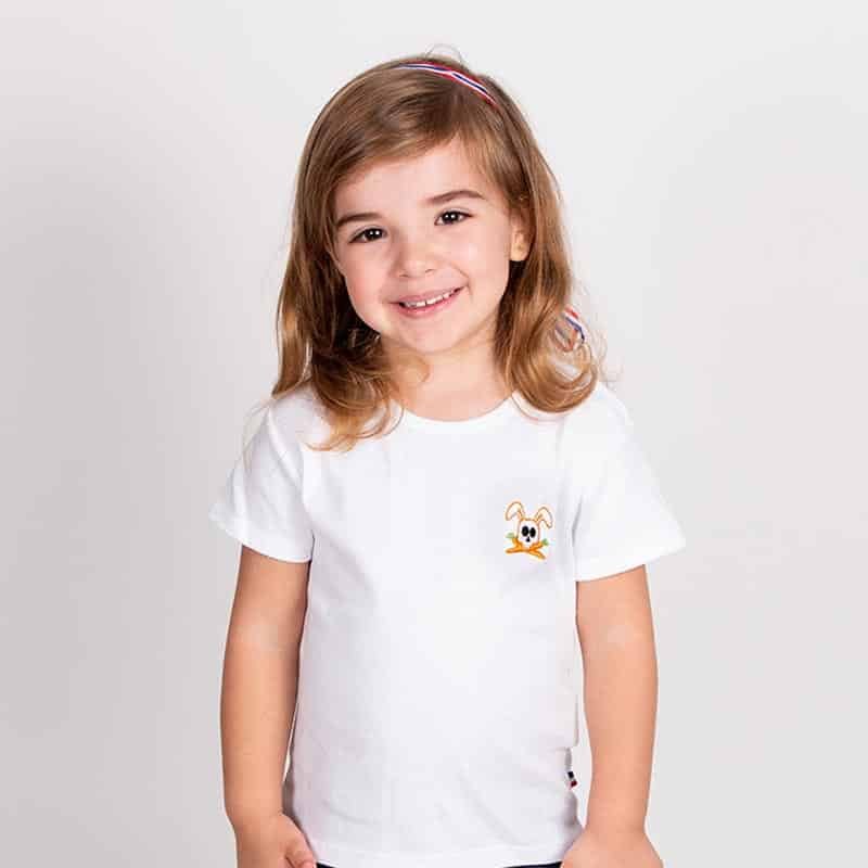 T-shirt Hotot blanc en coton bio-3 ans-vetement-Papate-Nature For Kids-2
