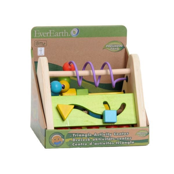 Triangle d’activités en bois - à partir de 12 mois--Jouet en bois-EverEarth-Nature For Kids-3